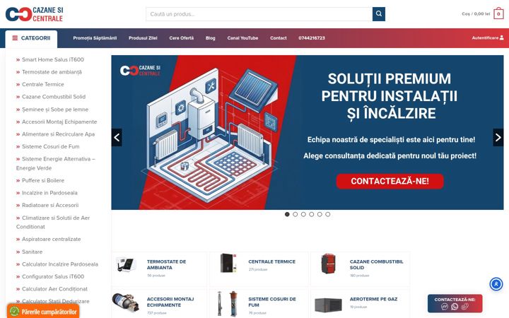 Screenshot of cazanecentrale.ro