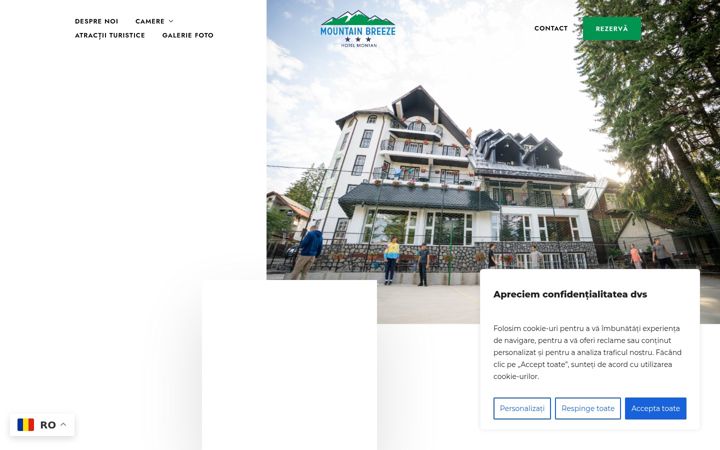 Captura de ecrã de cazare-hotel-predeal.ro