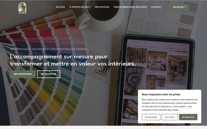 Screenshot of cazdeco.com
