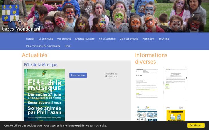Screenshot του cazes-mondenard.fr