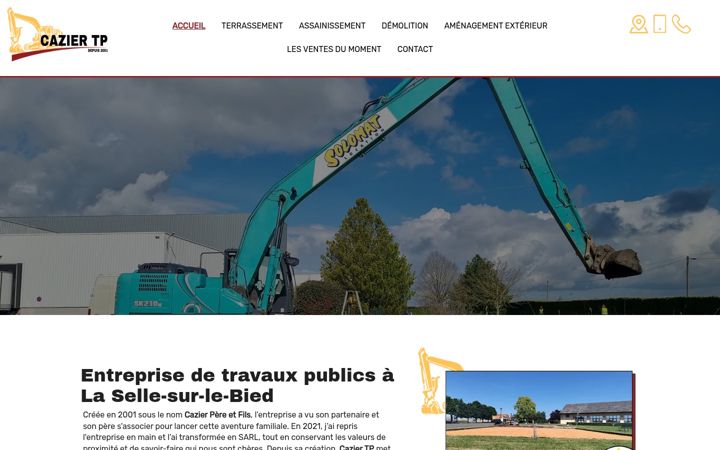 Screenshot of cazier-tp.fr