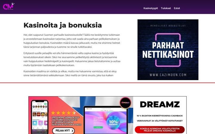 Screenshot of cazimoon.com