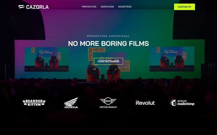 Screenshot of cazorlafilms.com