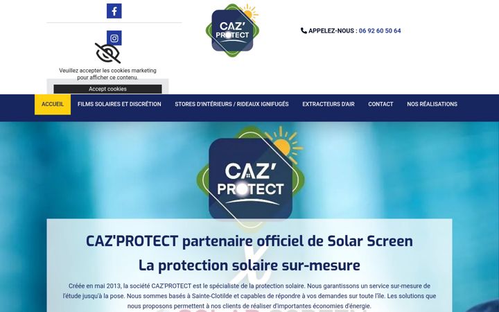 Skärmbild av cazprotect.com