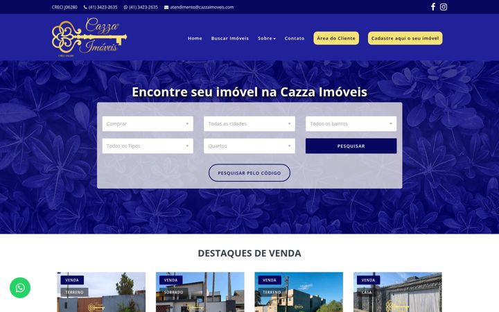 Screenshot of cazzaimoveis.com