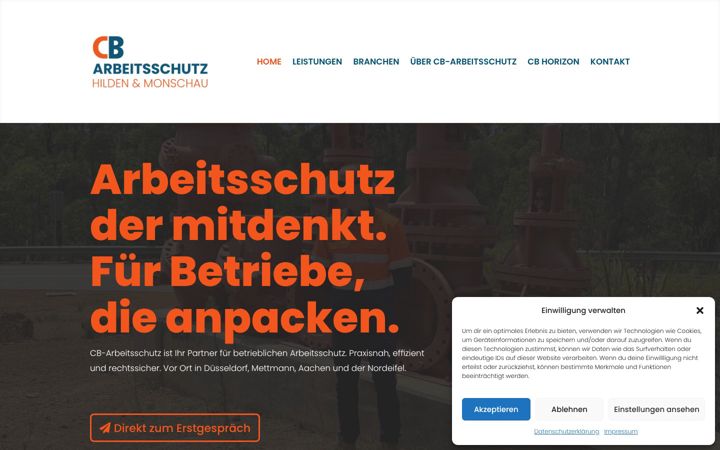 Screenshot of cb-arbeitsschutz.com