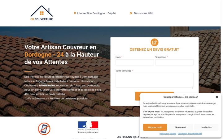 Screenshot of cb-couverture-24.fr