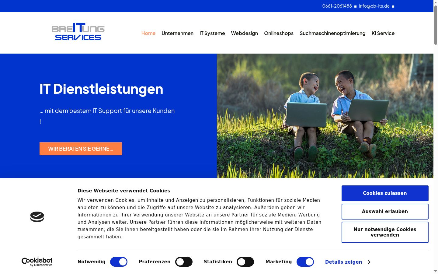 Screenshot del banner di consenso mostrato prima di qualsiasi interazione