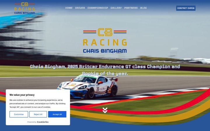 Snímek obrazovky cb-racing.net