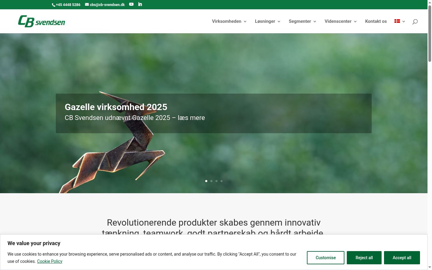 Screenshot van de toestemmingsbanner zoals getoond vóór enige interactie