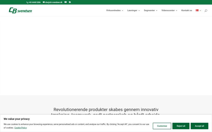 Screenshot of cb-svendsen.dk