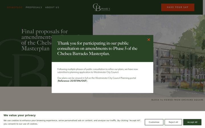 Screenshot of cb5consultation.co.uk