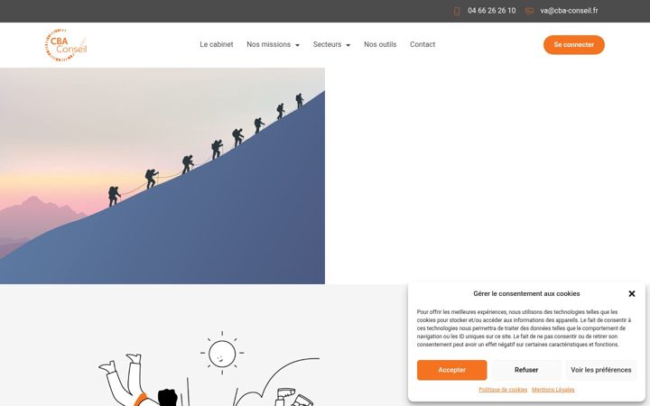 Skærmbillede af cba-conseil.fr