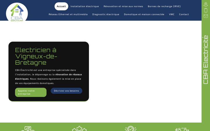 Screenshot of cba-electricite.fr
