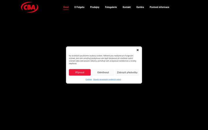 Screenshot of cba-folget.cz