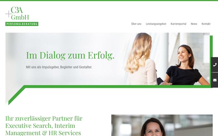 Screenshot stránky cba-personalberatung.de