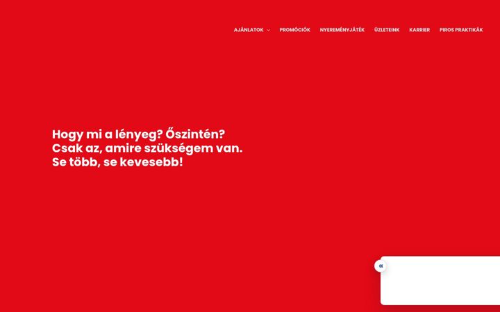Screenshot of cba.hu