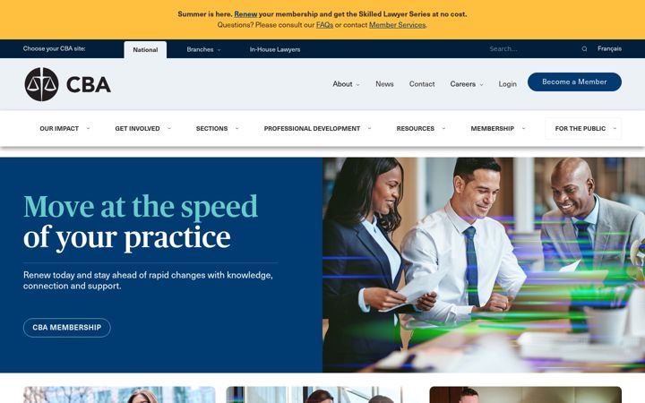 Screenshot of cba.org