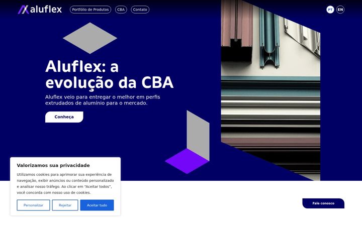 Screenshot of cbaaluflex.com.br