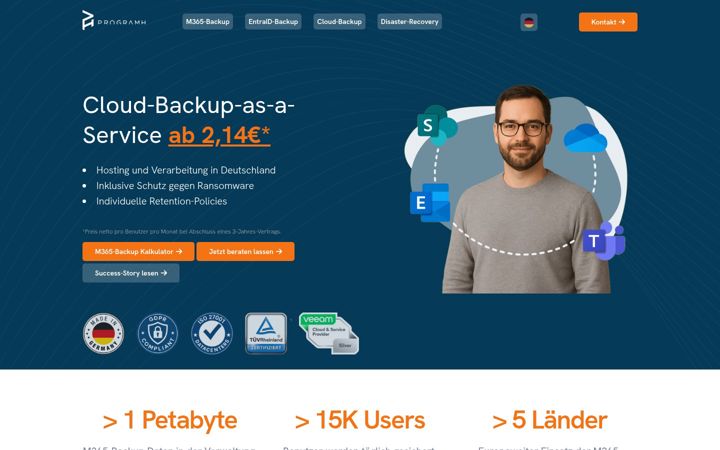 Screenshot stránky cbaas.de
