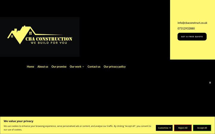 Screenshot of cbaconstruct.co.uk