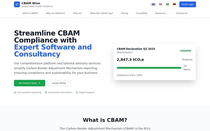 Screenshot of cbamwise.com