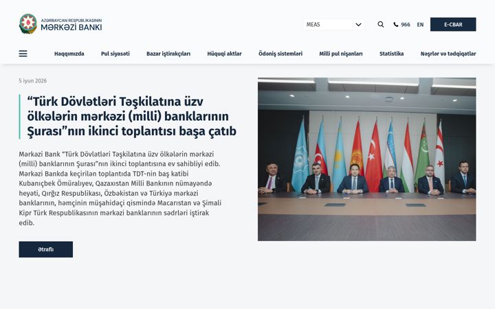 Screenshot of cbar.az