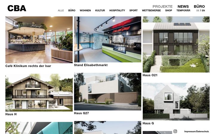 Screenshot of cbarchitekten.com