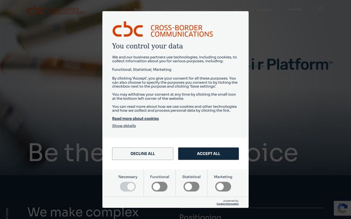 Screenshot of cbc.dk