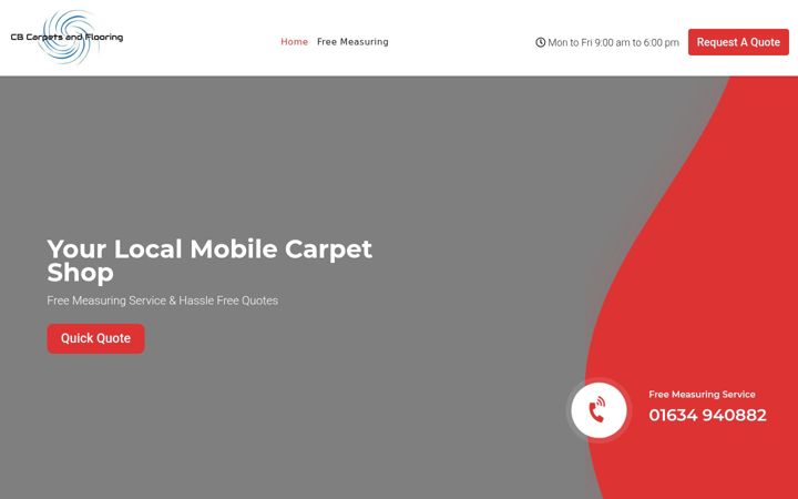 Posnetek zaslona cbcarpetsandflooring.co.uk