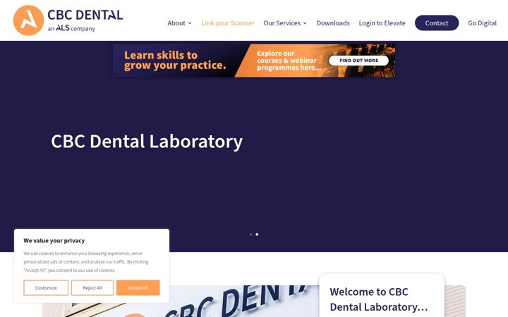 Ekrano kopija cbcdentallab.co.uk