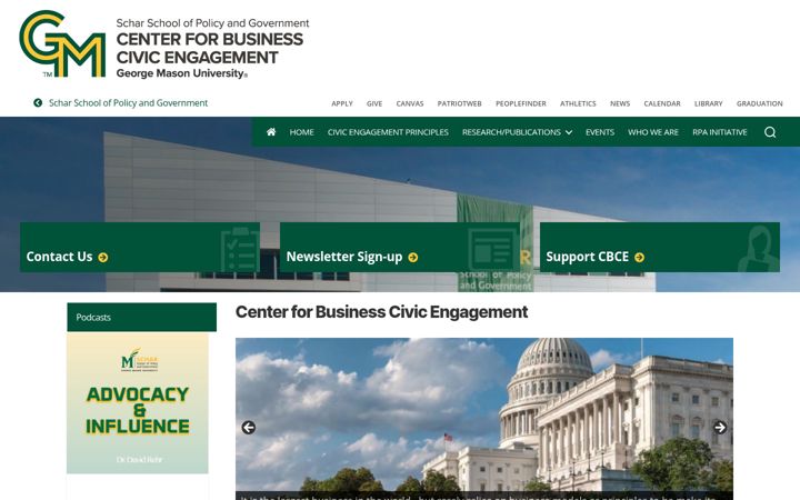 Screenshot of cbce.gmu.edu