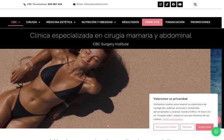 Screenshot of cbcestetica.com