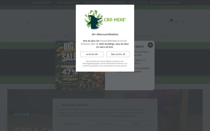 Screenshot of cbd-hexe.de