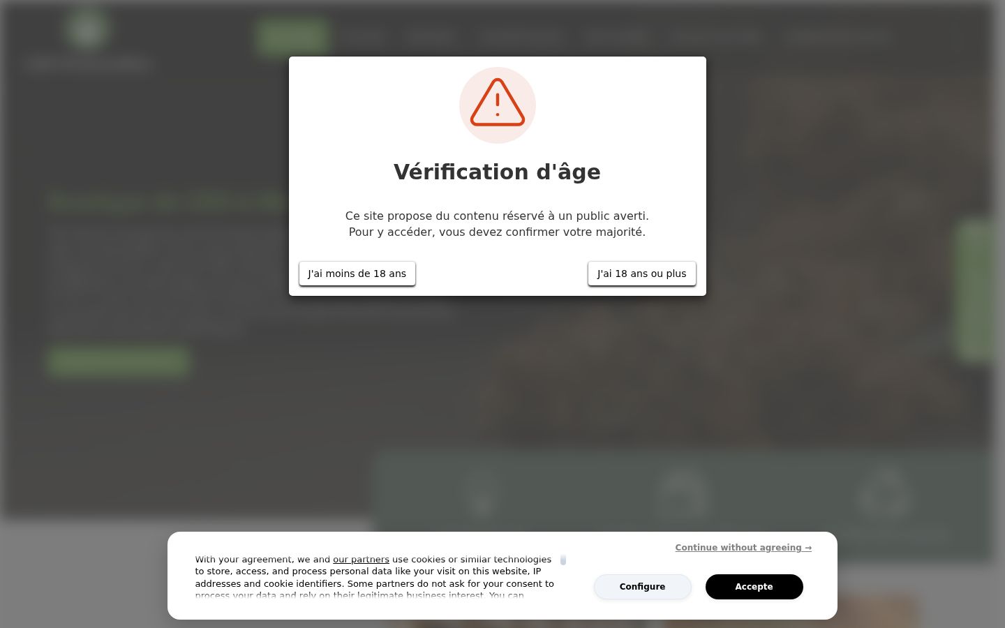 Screenshot des Einwilligungsbanners vor jeglicher Interaktion