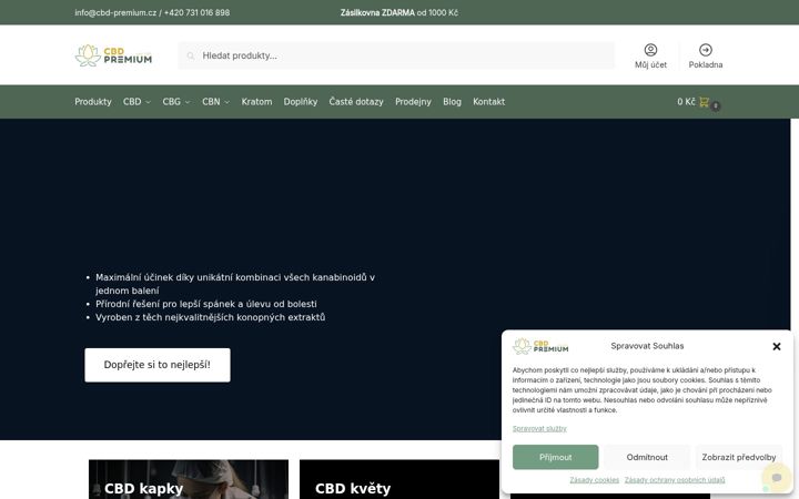 Screenshot ta' cbd-premium.cz