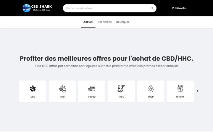 Screenshot of cbd-shark.com