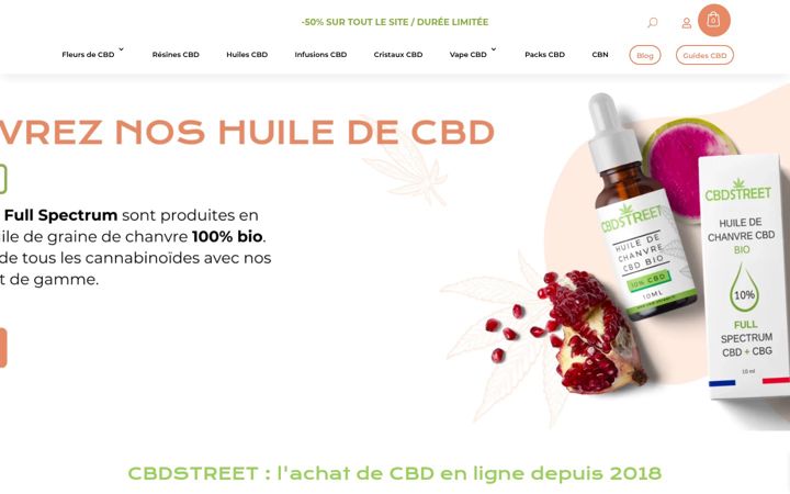 Screenshot of cbd-street.fr