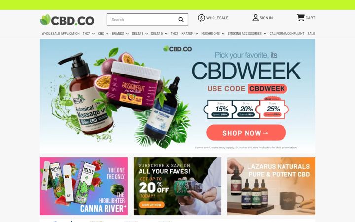 Screenshot of cbd.co
