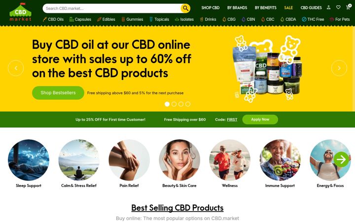 Screenshot of cbd.market