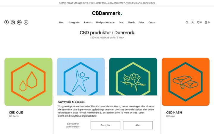 Screenshot of cbdanmark.dk