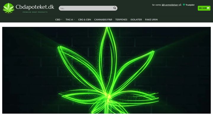 Screenshot di cbdapoteket.dk