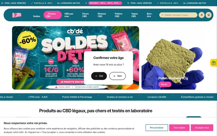 Ekrānuzņēmums no cbde.fr