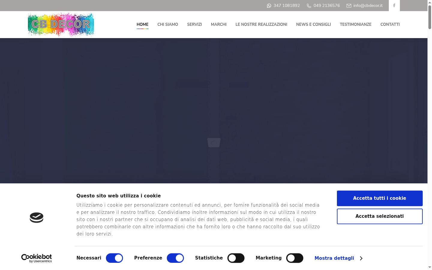 Screenshot des Einwilligungsbanners vor jeglicher Interaktion