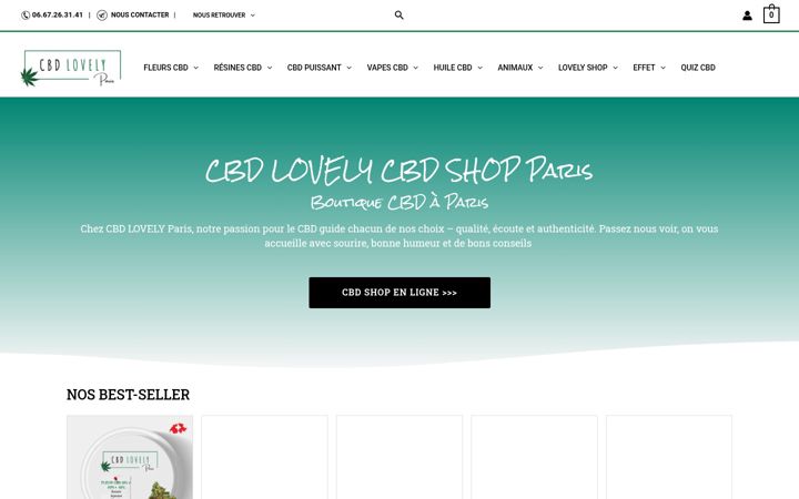 Screenshot of cbdlovely.com