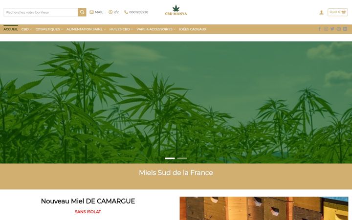 Screenshot of cbdmanya.com