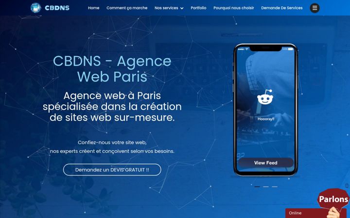 Screenshot of cbdns.fr