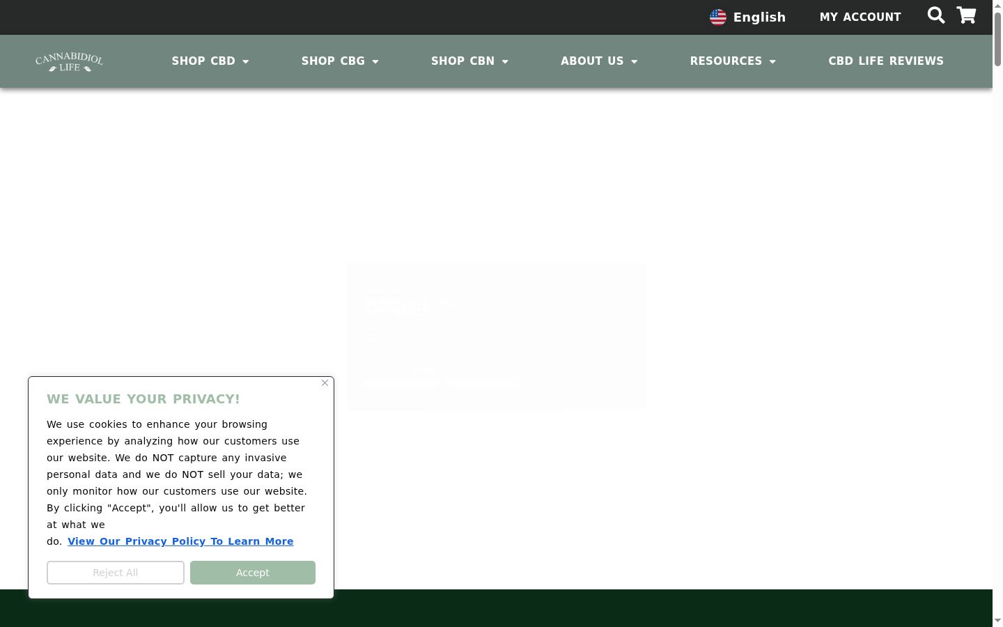Screenshot des Einwilligungsbanners vor jeglicher Interaktion