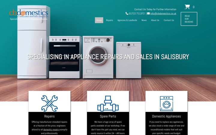 Screenshot of cbdomestics.co.uk