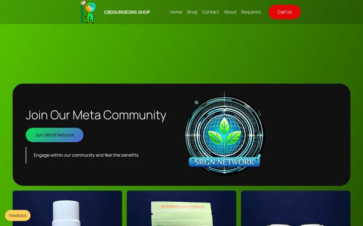 Screenshot of cbdsurgeons.shop